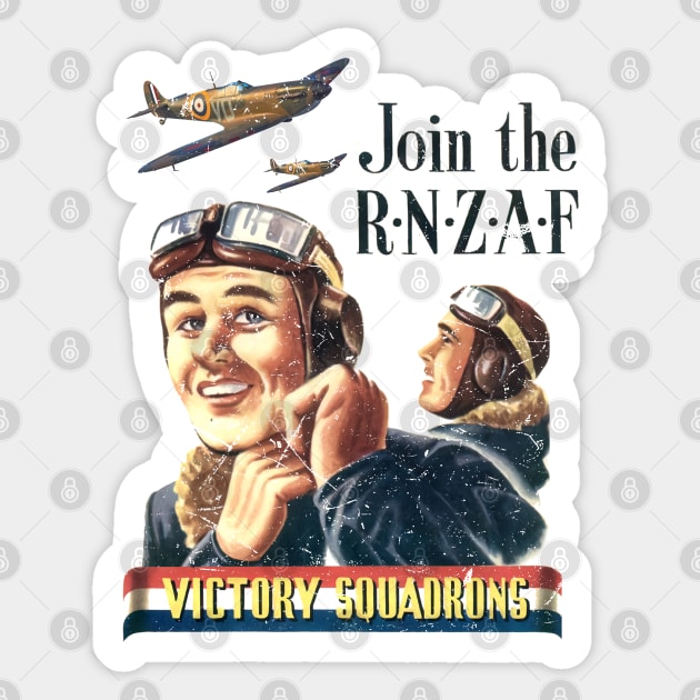 Fly with the Victory Squadrons | World War 2 British Propaganda Sticker by Distant War